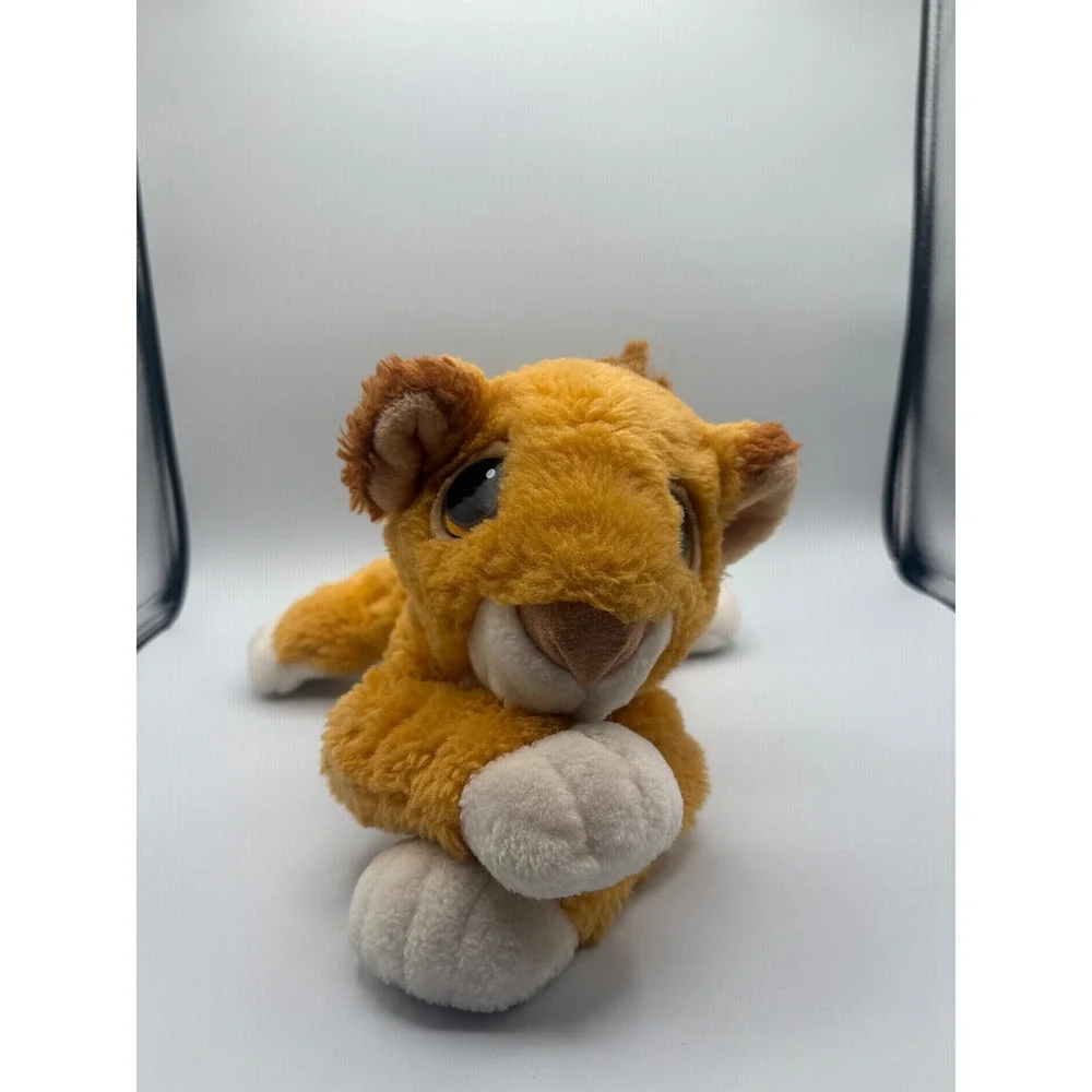 Disney The Lion King Simba Plush‎ Stuffed Animal Floppy Laying 10 Inch Orange